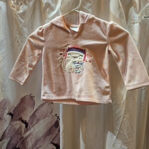Koala Kids Light Pink Hoodie with Cat and Hearts